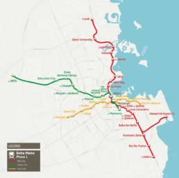 Tunneling Online Doha Metro Map